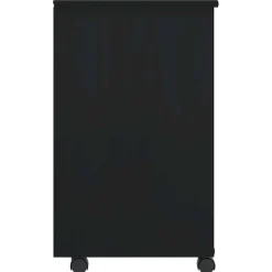 vidaXL Cajonera con ruedas MOSS madera maciza de pino Negro Outlet