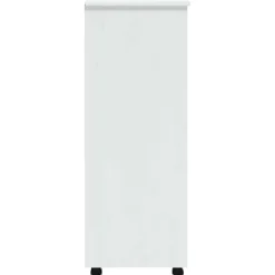 vidaXL Cajonera con ruedas MOSS madera maciza de pino Blanco Outlet