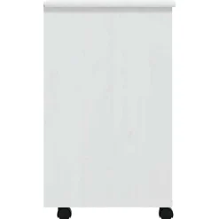 vidaXL Cajonera con ruedas MOSS madera maciza de pino Blanco Best
