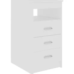 vidaXL Cajonera de madera contrachapada 40x50x76 cm Blanco Best