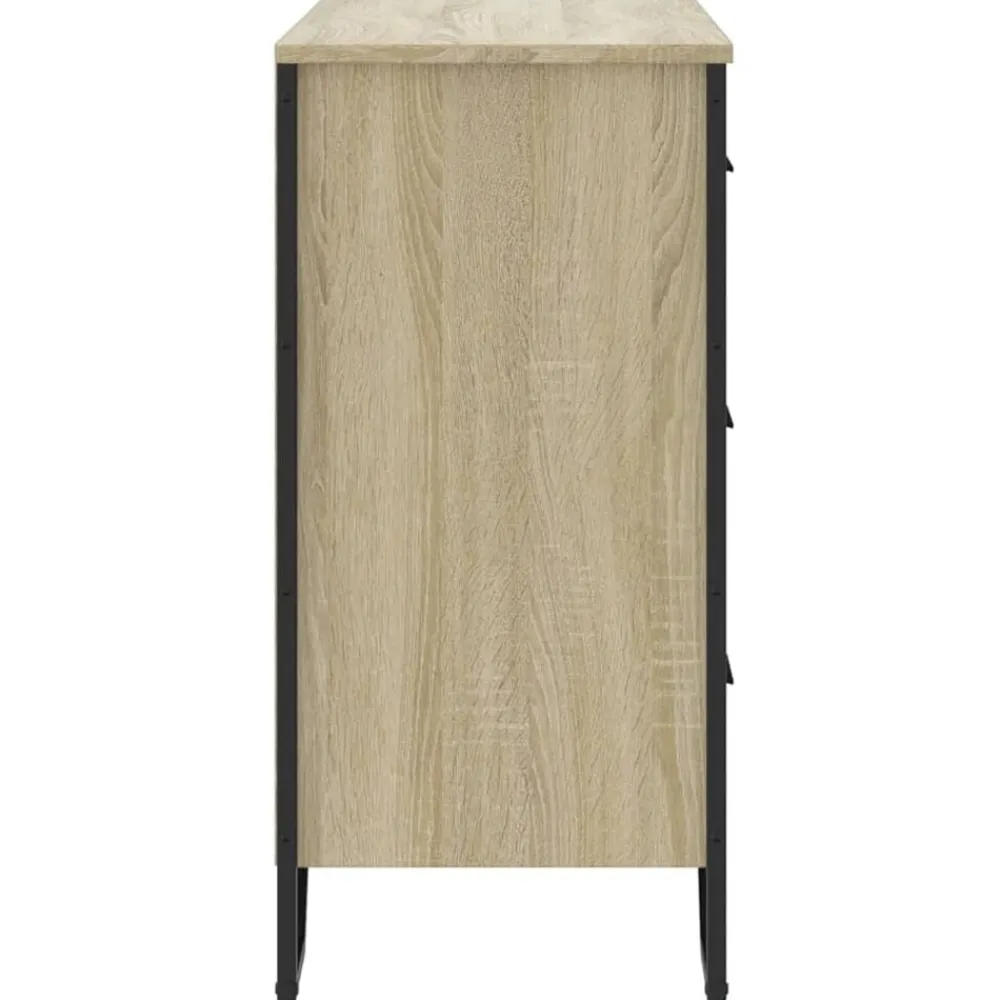 vidaXL Armarios Y Almacenamiento-Cajonera de madera de ingeniería 91x35,5x74,5 cm
