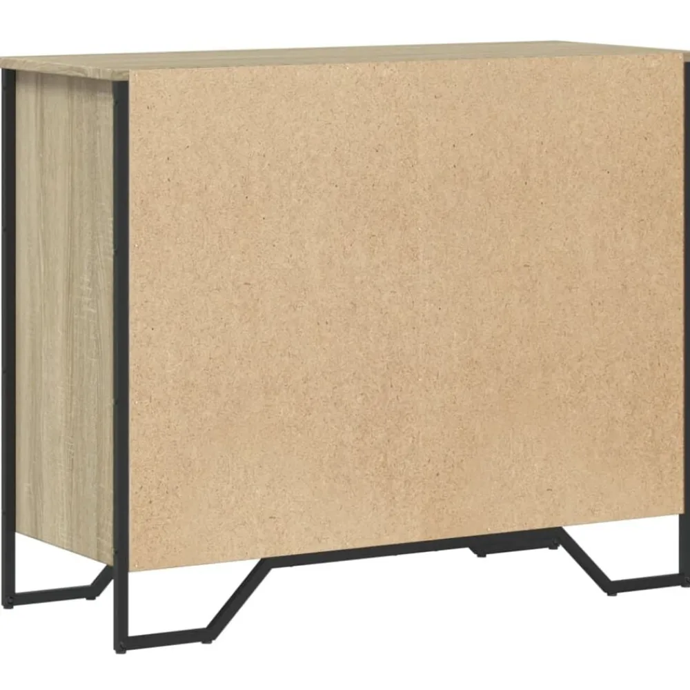 vidaXL Armarios Y Almacenamiento-Cajonera de madera de ingeniería 91x35,5x74,5 cm