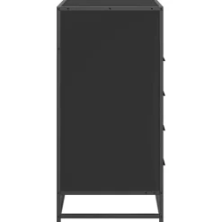 vidaXL Cajonera de madera contrachapada 70x41x83,5 cm Negro Online