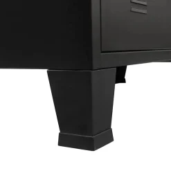vidaXL Cajonera metálica de estilo industrial 78x40x93 cm Negro Clearance