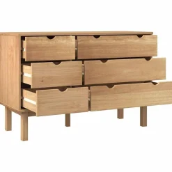 vidaXL Cajonera OTTA madera maciza de pino 111x43x73,5 cm Marr&oacute;n New