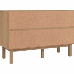 vidaXL Cajonera OTTA madera maciza de pino 111x43x73,5 cm Marr&oacute;n New