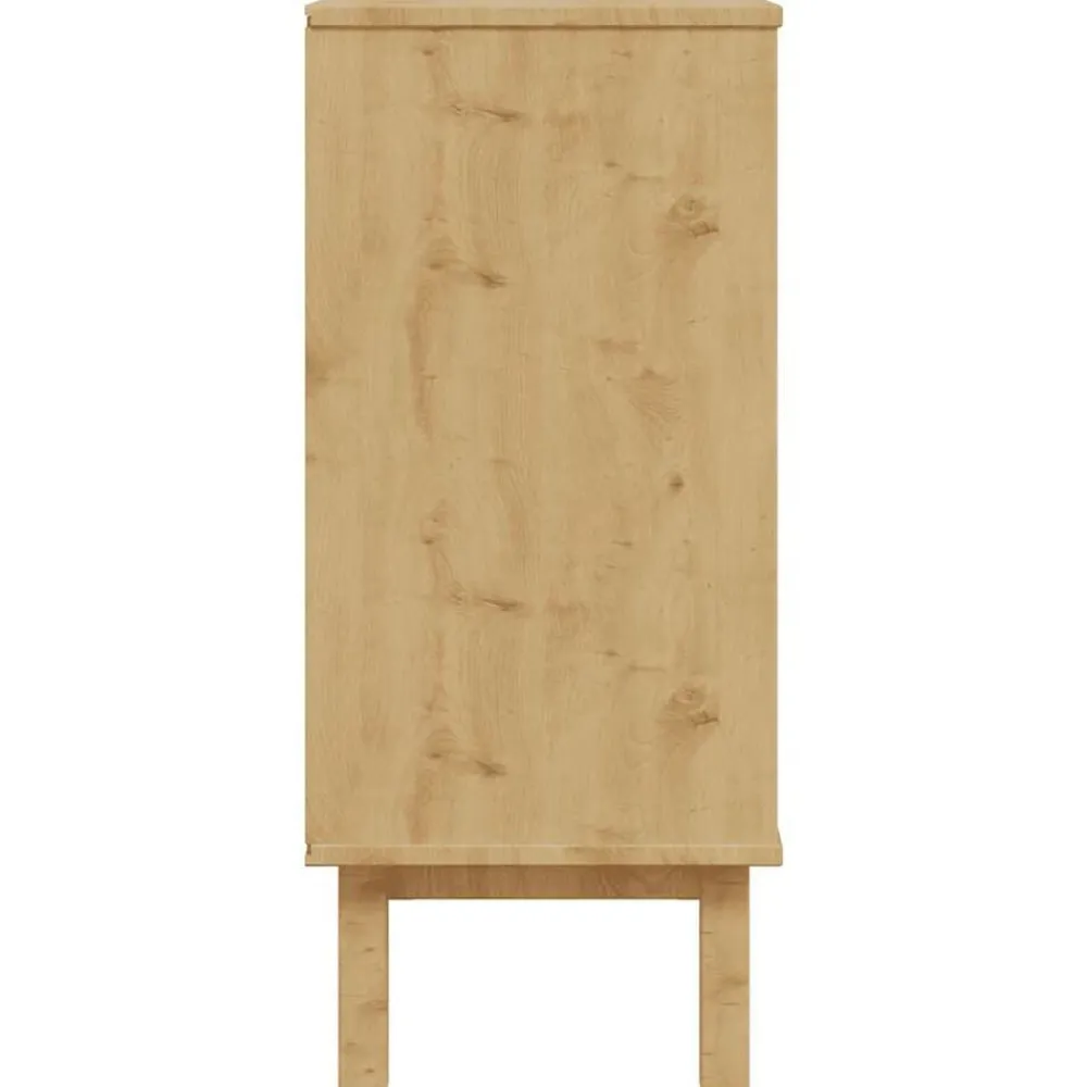 vidaXL Cajonera OTTA madera maciza de pino 76,5x39,5x90 cm Marrón Outlet