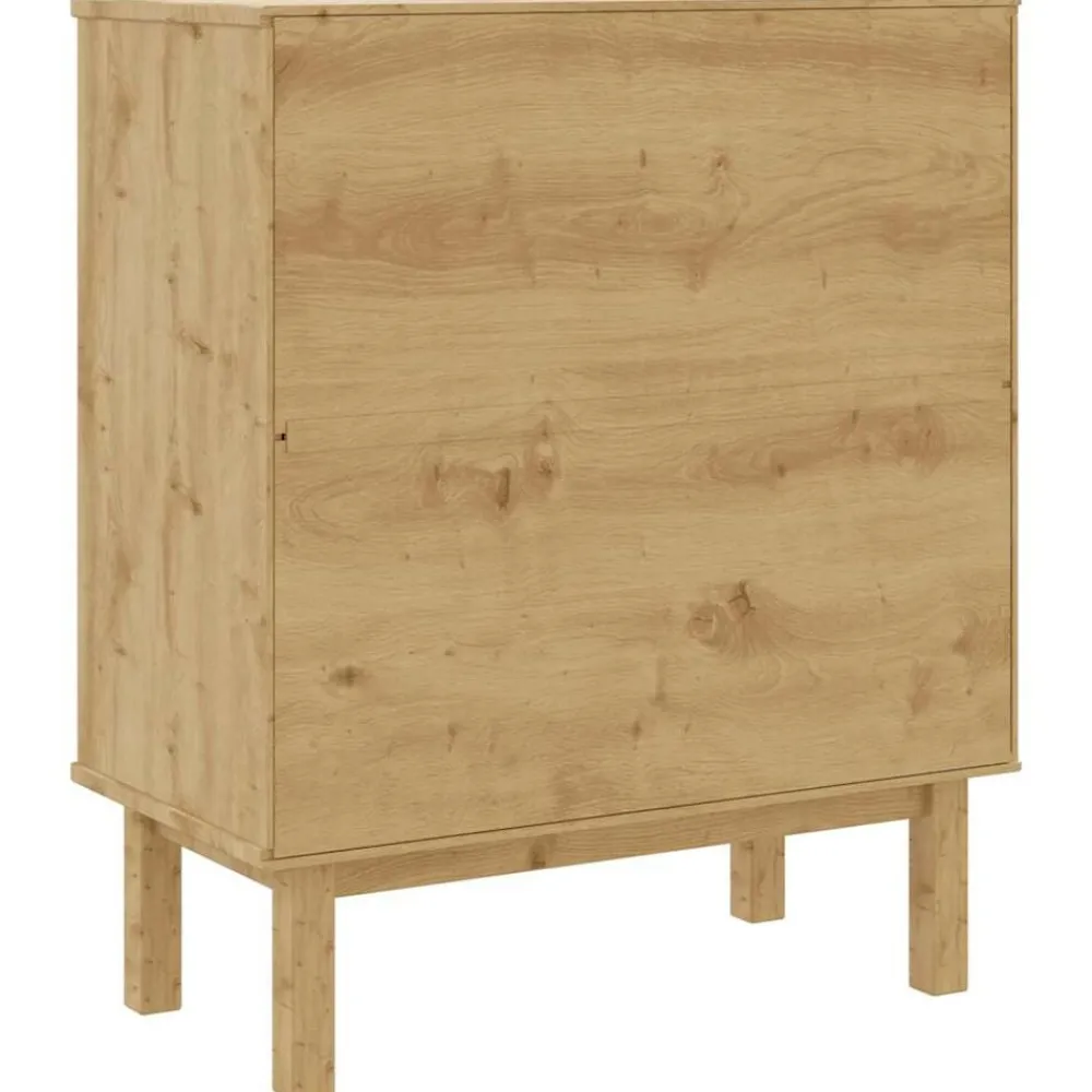 vidaXL Cajonera OTTA madera maciza de pino 76,5x39,5x90 cm Marrón Outlet