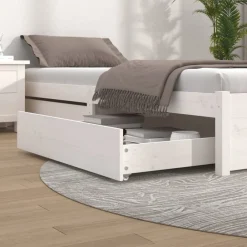 vidaXL Camas Y Accesorios-Cajones de cama 2 unidades madera maciza de pino