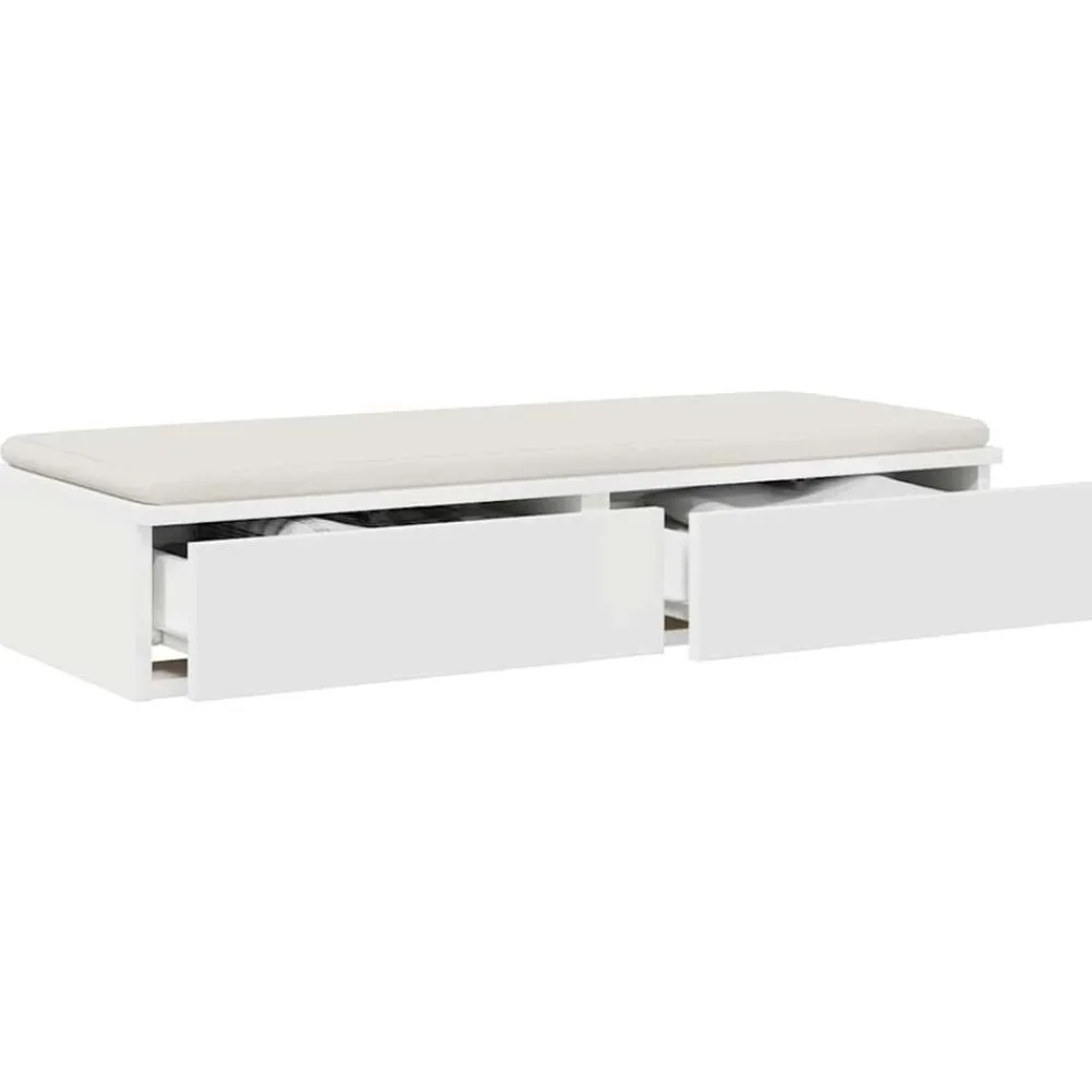 vidaXL Mesas-Cajones de cama 100 x 36,5 x 16,5 cm Madera de ingeniería