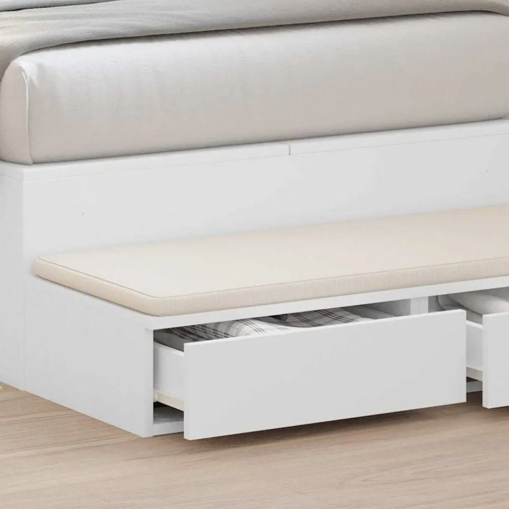 vidaXL Mesas-Cajones de cama 100 x 36,5 x 16,5 cm Madera de ingeniería