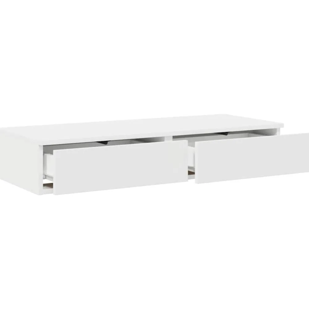 vidaXL Mesas-Cajones de cama 100 x 36,5 x 16,5 cm Madera de ingeniería