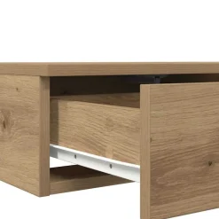 vidaXL Mesas-Cajones de cama con cajón Roble artesanal 100 x 36,5 x 16,5 cm
