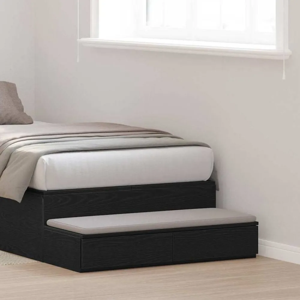 vidaXL Mesas-Cajones de cama con cajón 100 x 36,5 x 16,5 cm