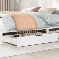 vidaXL Productos Del Hogar-Cajones debajo cama con ruedas 2 uds madera maciza pino