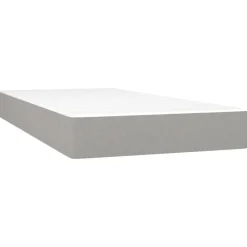 vidaXL Cama box spring con colchón tela 80x200 cm Gris claro Hot