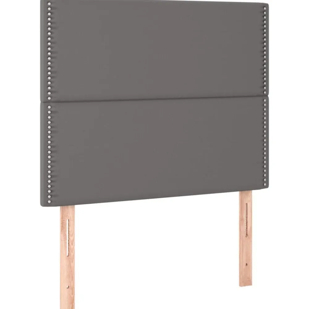 vidaXL Camas Y Accesorios-Cama box spring con colchón cuero sintético 90x190 cm