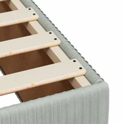 vidaXL Cama box spring con colchón terciopelo 80x200 cm Gris claro Outlet