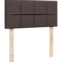 vidaXL Camas Y Accesorios-Cama box spring con colchón tela marrón oscuro 80x200 cm