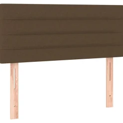 vidaXL Cama box spring con colchón tela marrón oscuro 80x200 cm Marrón oscuro New