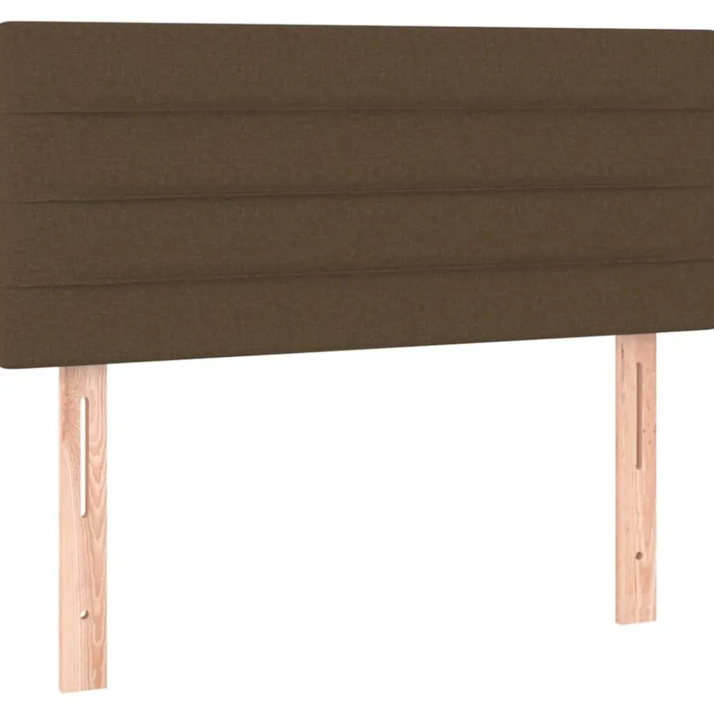 vidaXL Cama box spring con colchón tela marrón oscuro 80x200 cm Marrón oscuro New