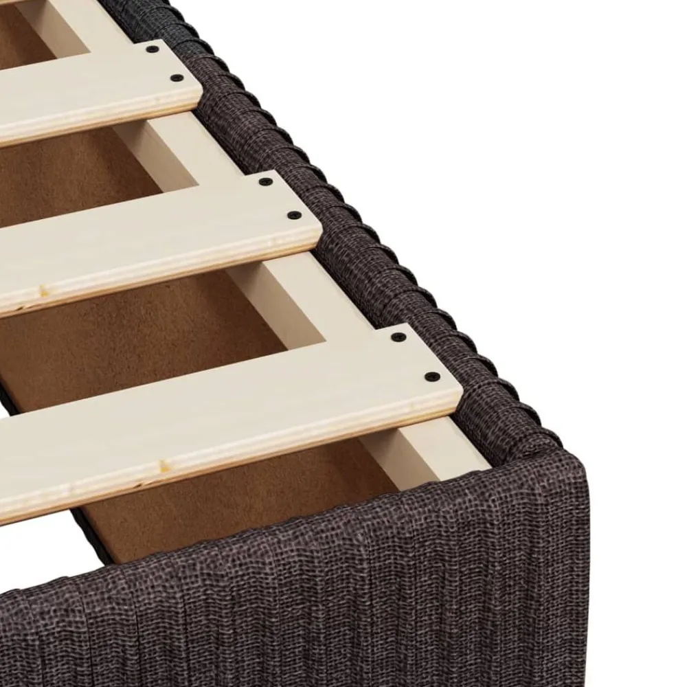 vidaXL Camas Y Accesorios-Cama box spring con colchón tela marrón oscuro 80x200 cm