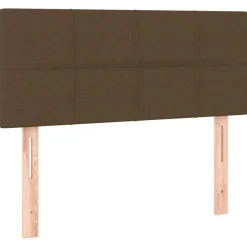 vidaXL Camas Y Accesorios-Cama box spring con colchón tela marrón oscuro 80x200 cm