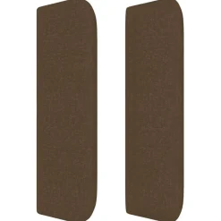 vidaXL Camas Y Accesorios-Cama box spring con colchón tela marrón oscuro 80x200 cm