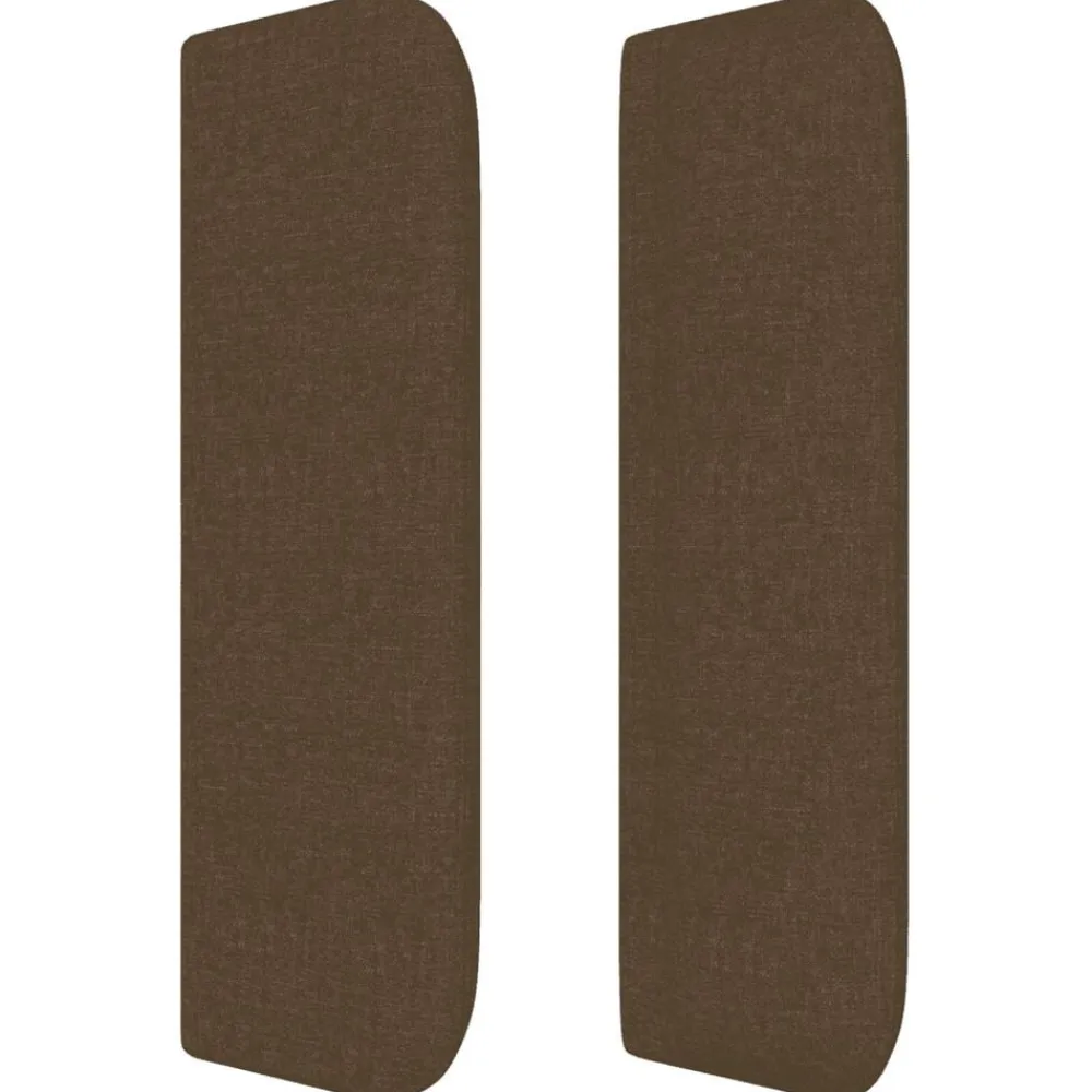 vidaXL Camas Y Accesorios-Cama box spring con colchón tela marrón oscuro 80x200 cm