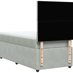 vidaXL Camas Y Accesorios-Cama box spring con colchón terciopelo 80x200 cm