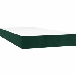 vidaXL Cama box spring con colchón terciopelo 80x200 cm Verde oscuro Outlet