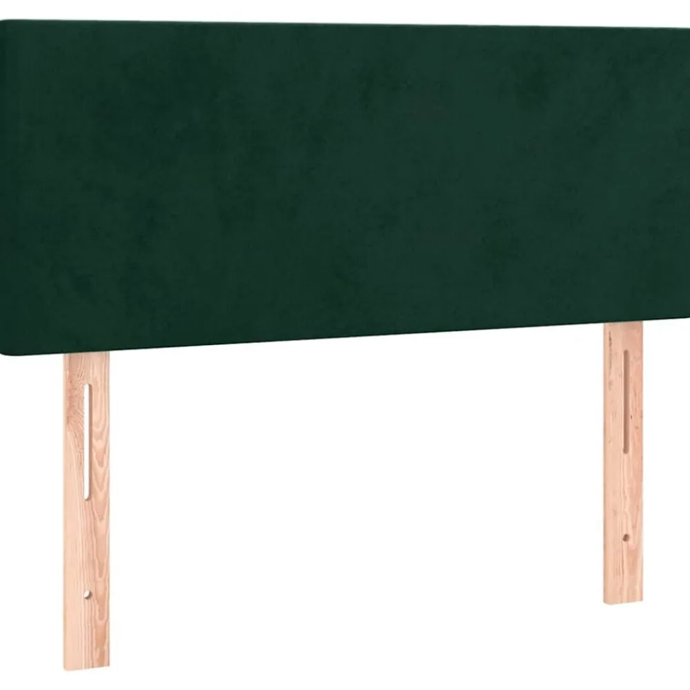 vidaXL Cama box spring con colchón terciopelo 80x200 cm Verde oscuro Outlet