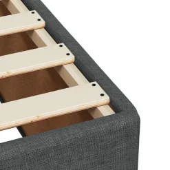 vidaXL Cama box spring con colchón tela 80x200 cm Gris oscuro Outlet