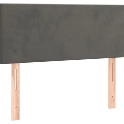 vidaXL Cama box spring colchón y LED terciopelo 80x200 cm Gris oscuro Best
