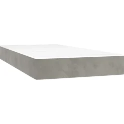 vidaXL Cama box spring con colchón terciopelo 80x200 cm Gris claro Discount