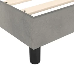 vidaXL Cama box spring con colchón terciopelo 80x200 cm Gris claro Discount