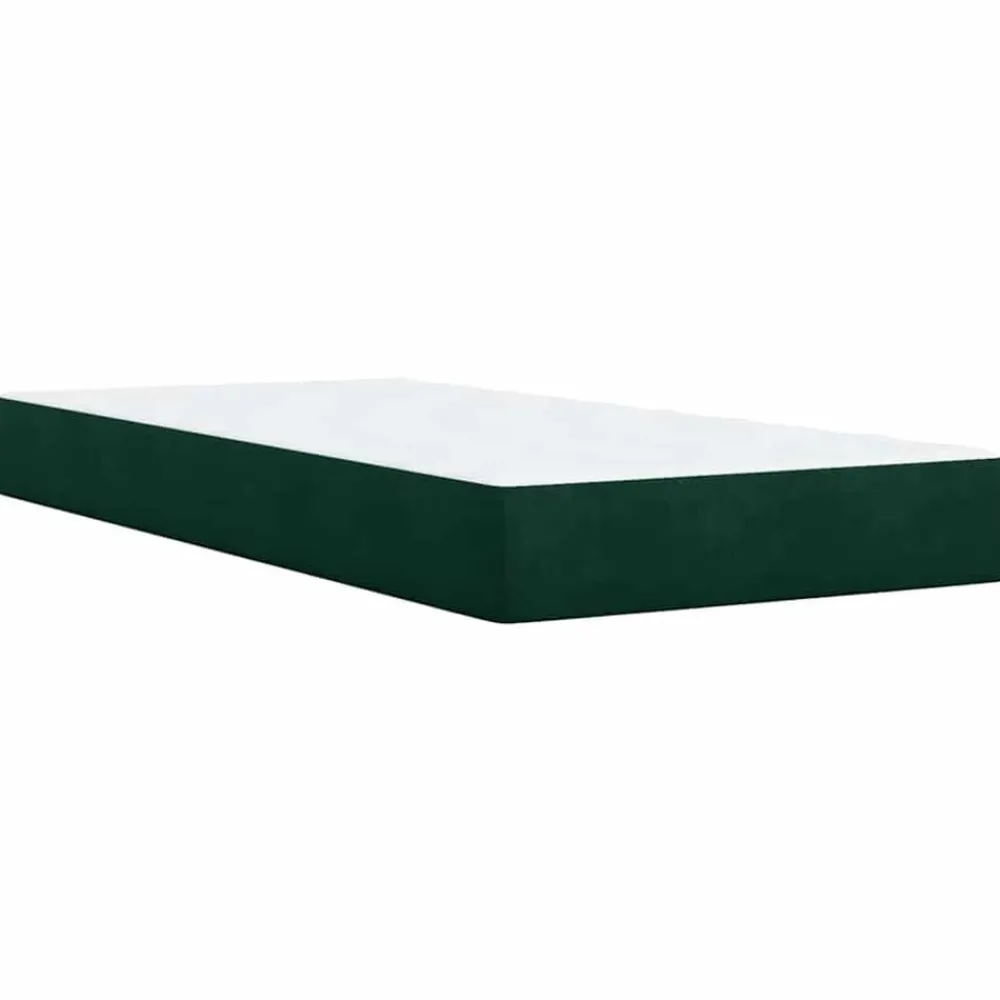 vidaXL Cama box spring con colchón terciopelo 80x200 cm Verde oscuro Sale