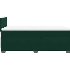 vidaXL Cama box spring con colchón terciopelo 80x200 cm Verde oscuro Sale