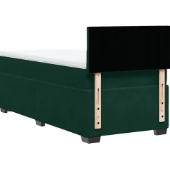 vidaXL Cama box spring con colchón terciopelo 80x200 cm Verde oscuro Sale