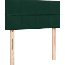 vidaXL Cama box spring con colchón terciopelo 80x200 cm Verde oscuro Sale