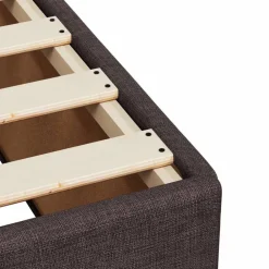 vidaXL Camas Y Accesorios-Cama box spring con colchón tela marrón oscuro 80x200 cm