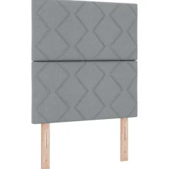 vidaXL Cama Box Spring LED con colchón 80 x 200 cm tela Gris claro New