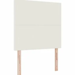 vidaXL Cama Box Spring LED y 80 x 200 cm Tela de Pana Crema New