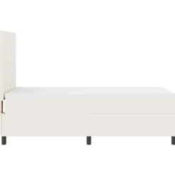 vidaXL Cama Box Spring LED y 80 x 200 cm Tela de Pana Crema New