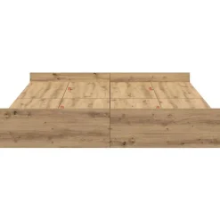 vidaXL Cama con almacenamiento con cajón Roble artesanal 140 x 200 cm Roble artisan Clearance