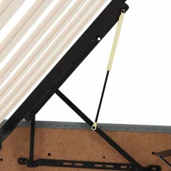 vidaXL Cama con almacenamiento y LED 90 x 190 cm Poliéster Gris oscuro New