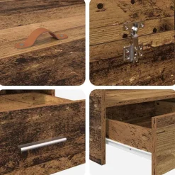 vidaXL Camas Y Accesorios-Cama con almacenamiento con cabecera 180 x 200 cm