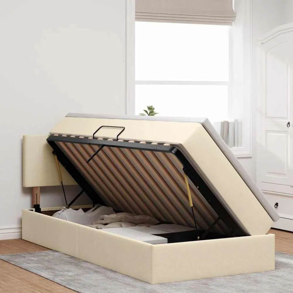 vidaXL Camas Y Accesorios-Cama con almacenamiento y colchón con colchón 90 x 190 cm