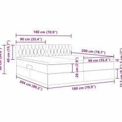 vidaXL Camas Y Accesorios-Cama con almacenamiento con colchón 90 x 200 cm