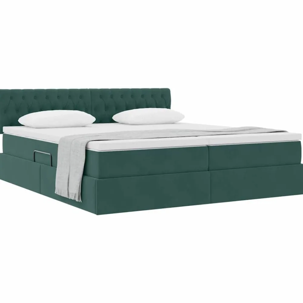 vidaXL Camas Y Accesorios-Cama con almacenamiento con colchón 90 x 200 cm